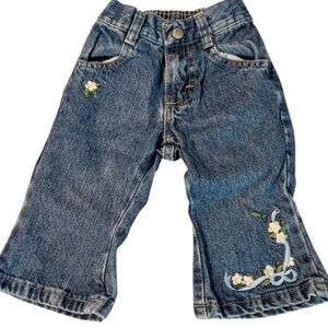 Lee‎ Riders Vintage Infant Girl Floral Embroidered Boot cut Jeans